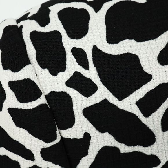 Liz Claiborne Jacket Petites 14P Black White Animal Print Attached Belt Lined - Picture 10 of 16